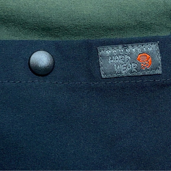 Mountain Hardwear 1/4 Snap Pullover Jacket Mens Size XL Green Black Waffle Lined - Picture 11 of 16